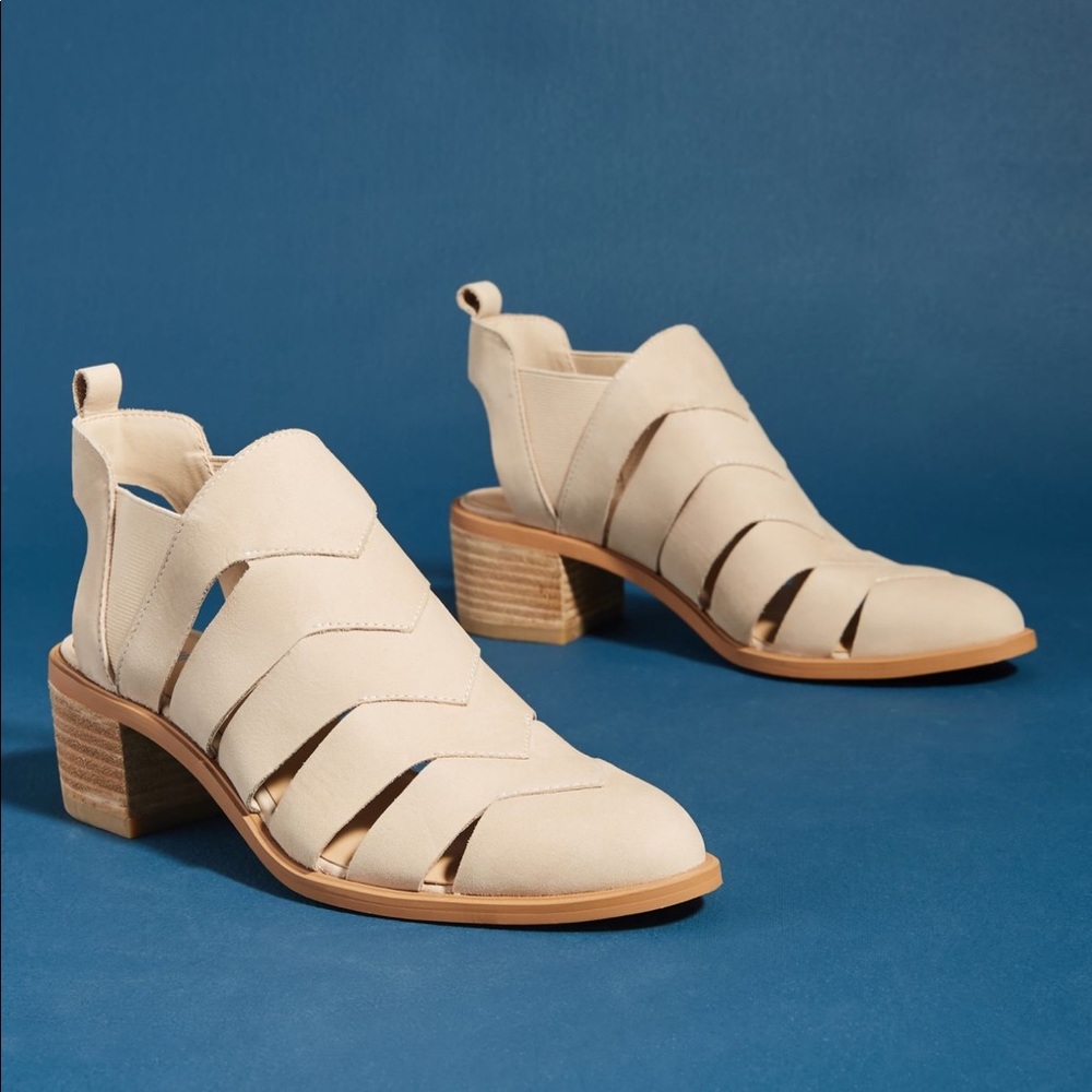 Anthropologie Cut Out Ankle Boots